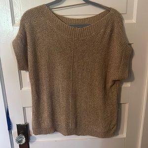 Tan Short-sleeved Sweater